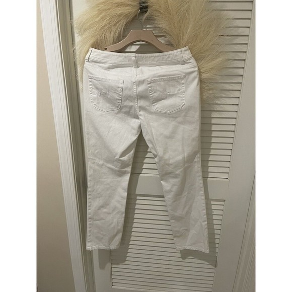 CHICO'S Denim Straight Leg Jeans 0.5 Short  White​​ - Picture 4 of 7